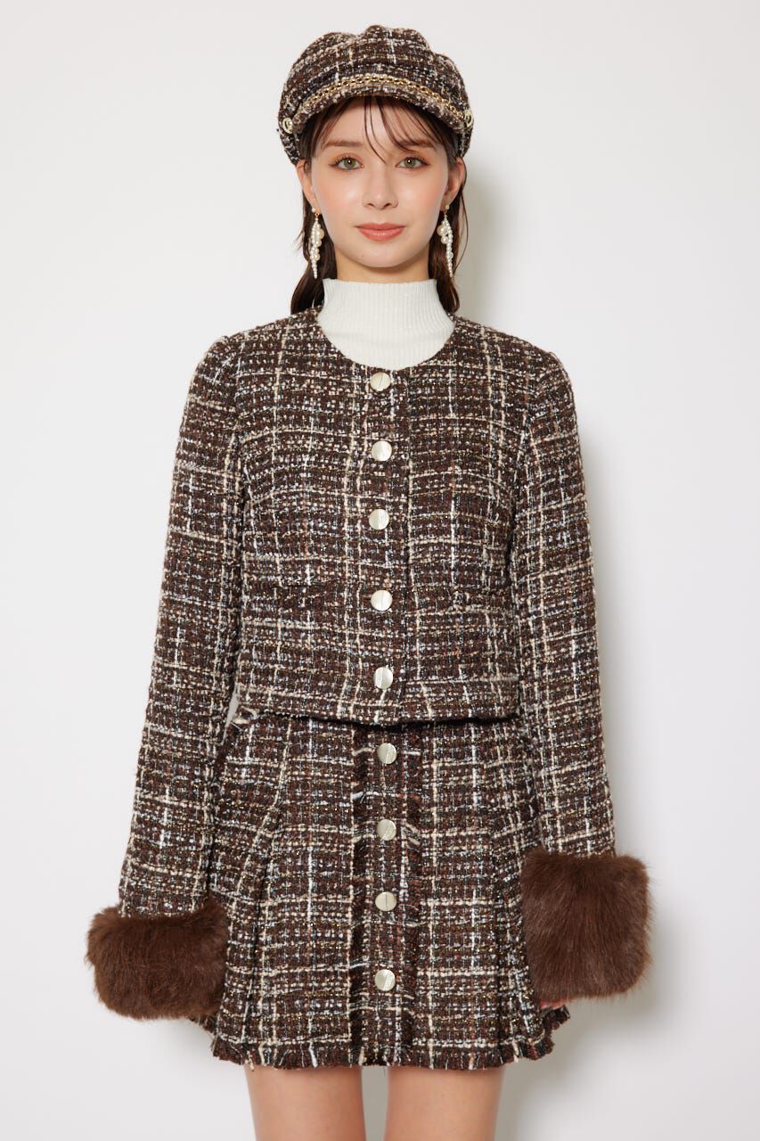 rienda「2WAYツイードショートジャケット」|その他|