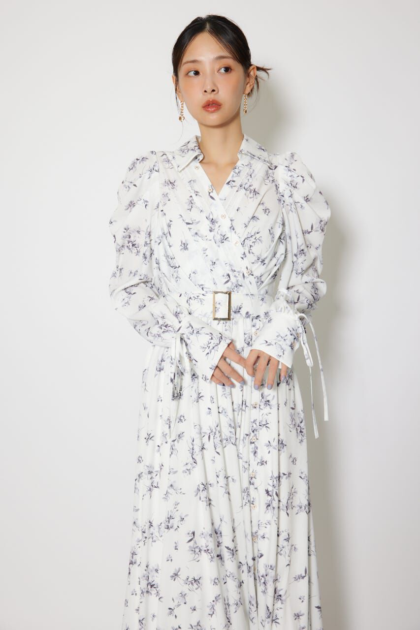 rienda「カシュクールフレアシャツワンピース」|ワンピース|