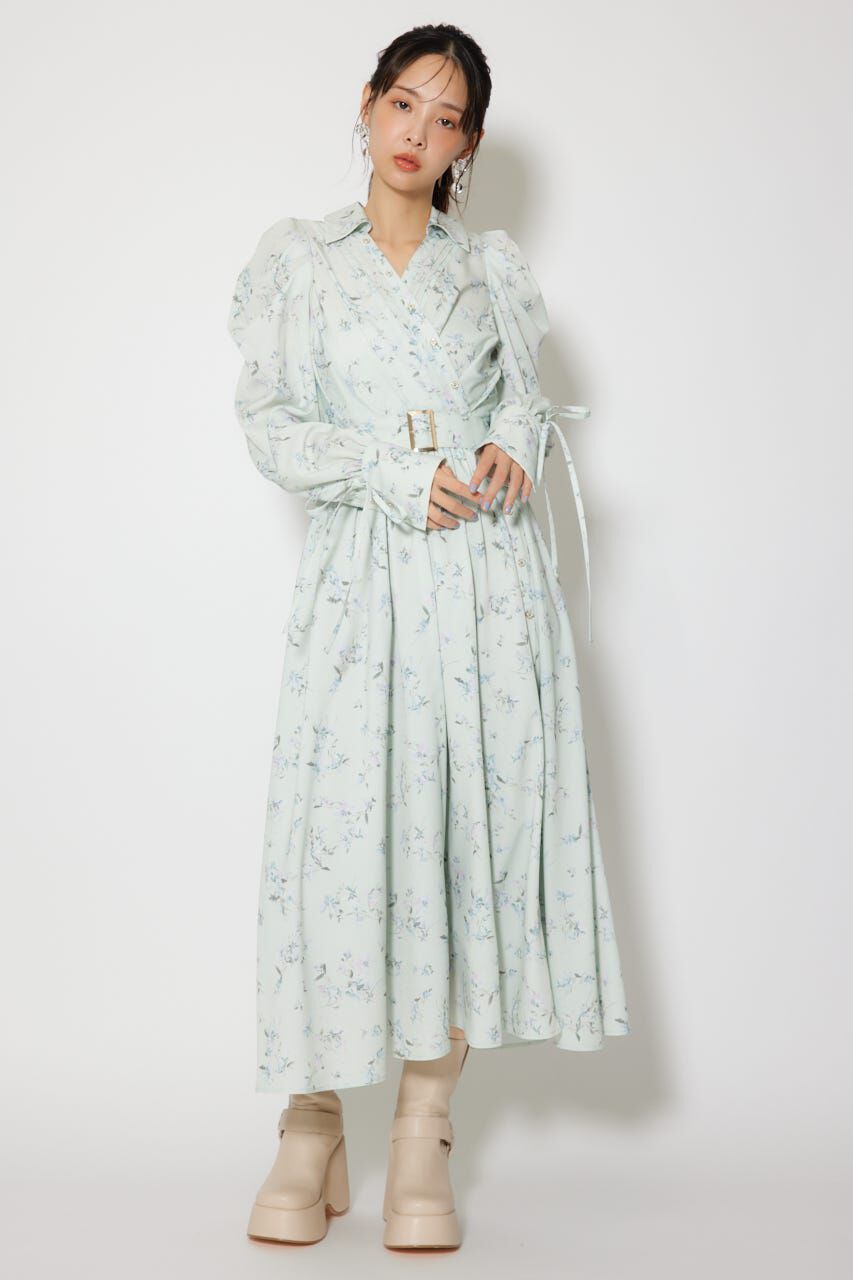 rienda「カシュクールフレアシャツワンピース」|ワンピース|