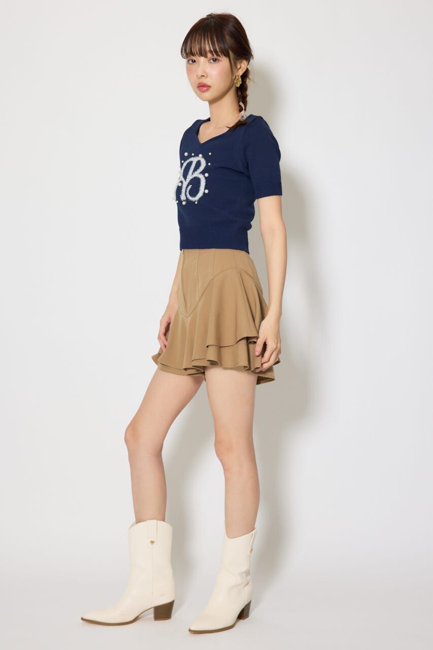 rienda「レイヤードヘムコルセットスコートショートパンツ」|その他|