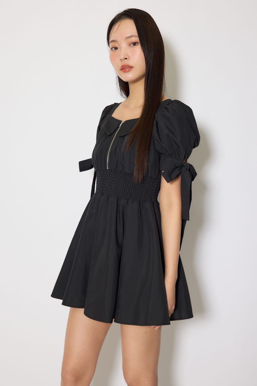 rienda「リボンスリーブフレアミニワンピース」|ワンピース|