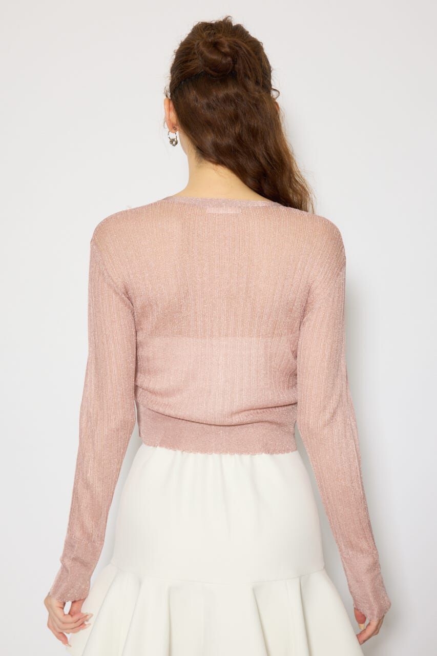 rienda「スカラップクロップドニットカーディガン」|カーディガン|