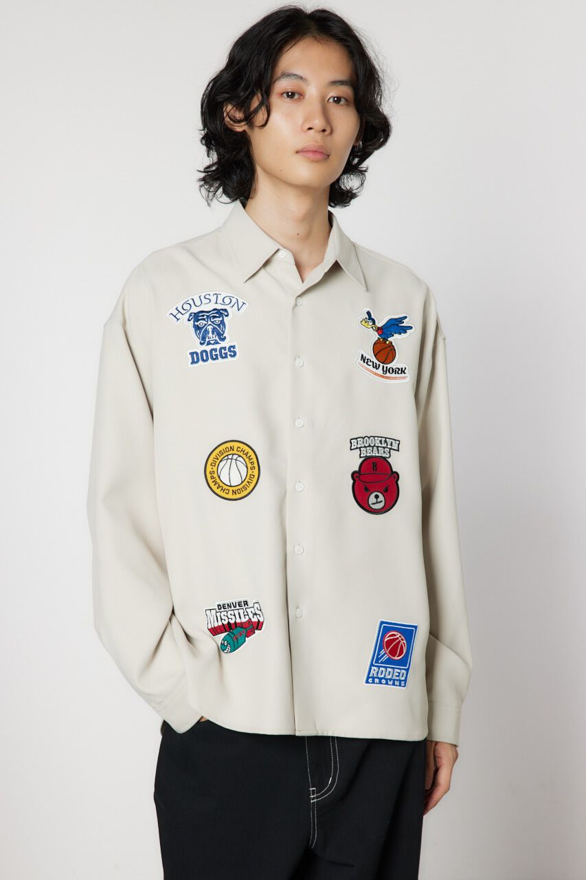 RODEO CROWNS「embroidery patch shirt」|シャツ・ブラウス|BEG