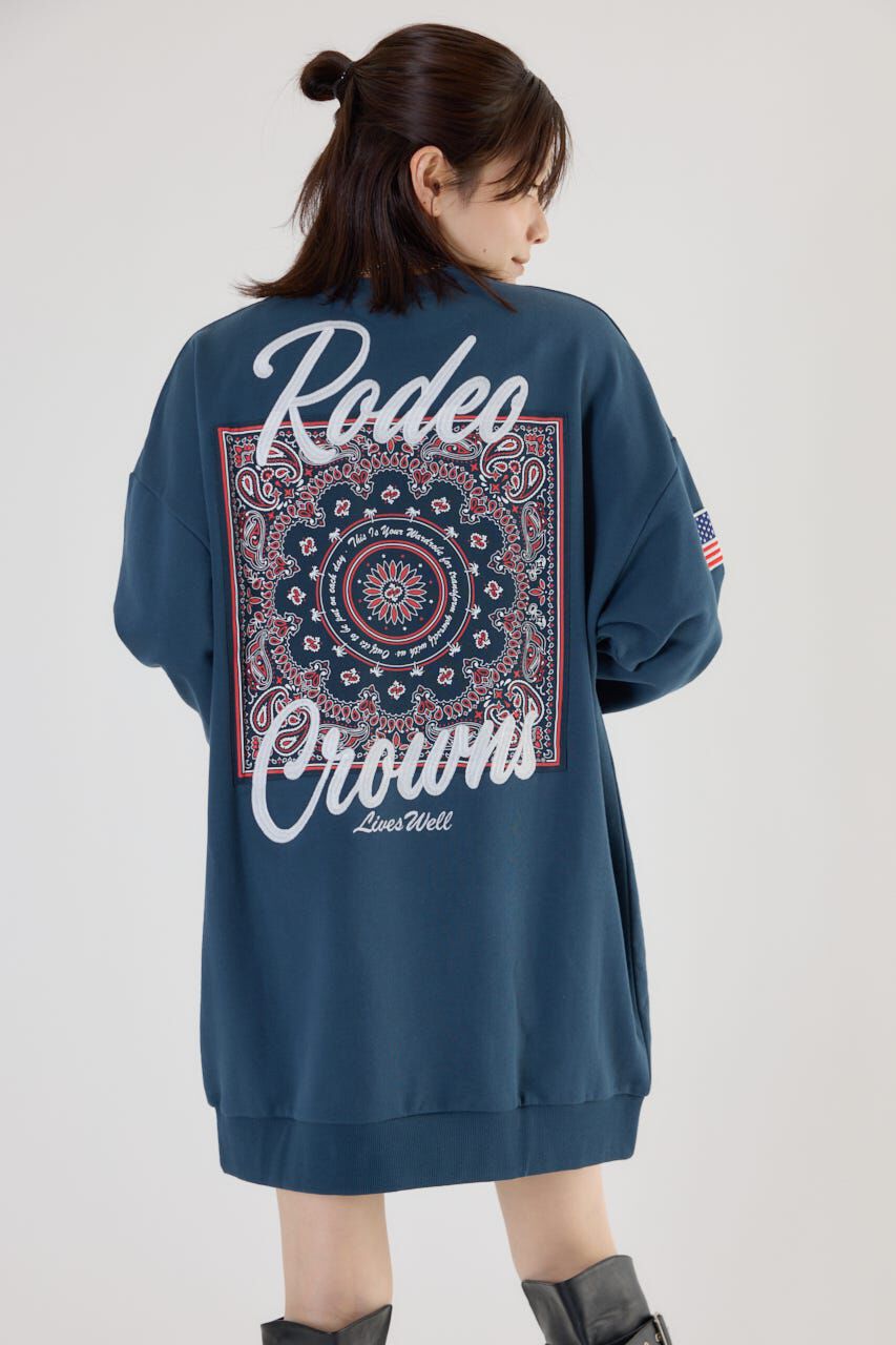 RODEO CROWNS「バンダナパッチスウェットワンピース」|ワンピース|