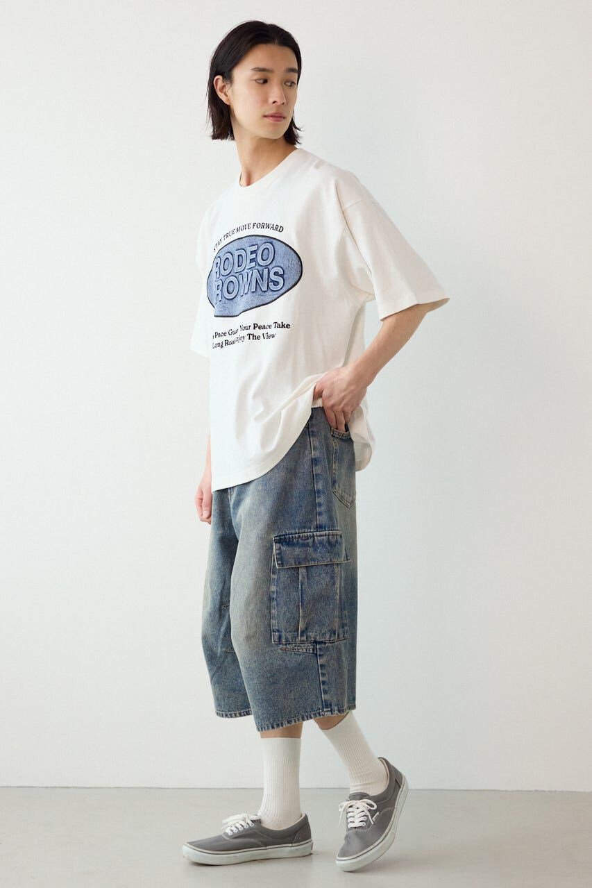 RODEO CROWNS「デニムバミューダカーゴパンツ」|デニム|