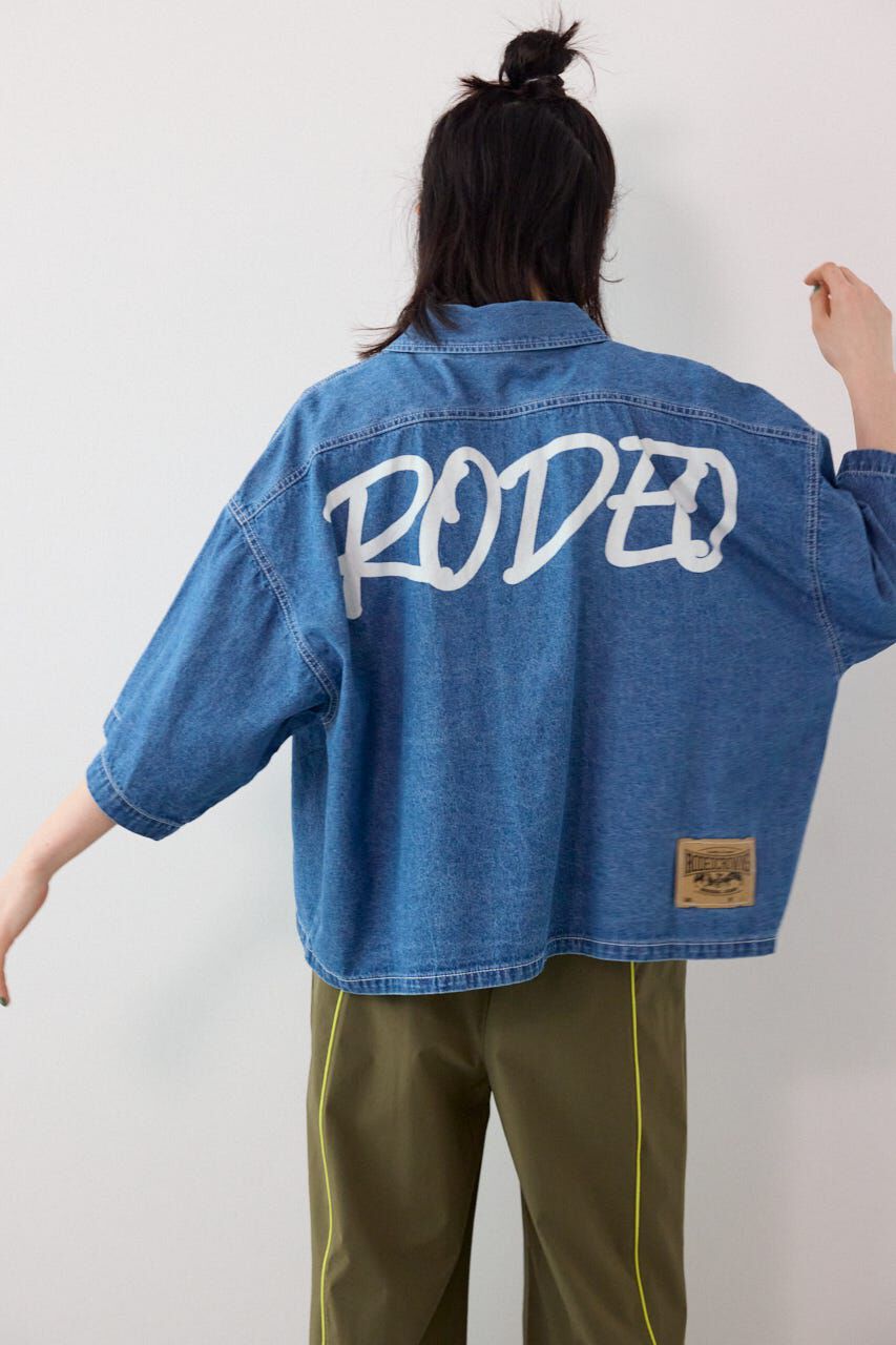 RODEO CROWNS「＜WEB先行アイテム＞デニムワイドシャツ」|シャツ・ブラウス|