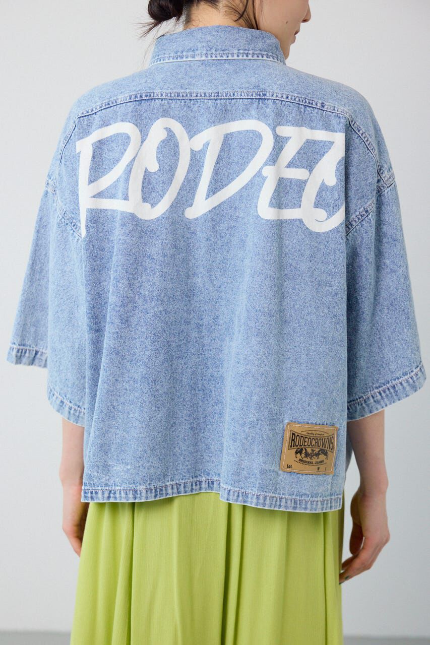 RODEO CROWNS「＜WEB先行アイテム＞デニムワイドシャツ」|シャツ・ブラウス|