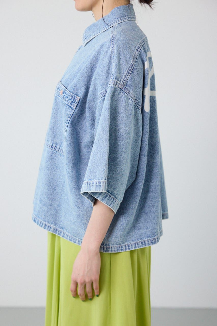 RODEO CROWNS「＜WEB先行アイテム＞デニムワイドシャツ」|シャツ・ブラウス|