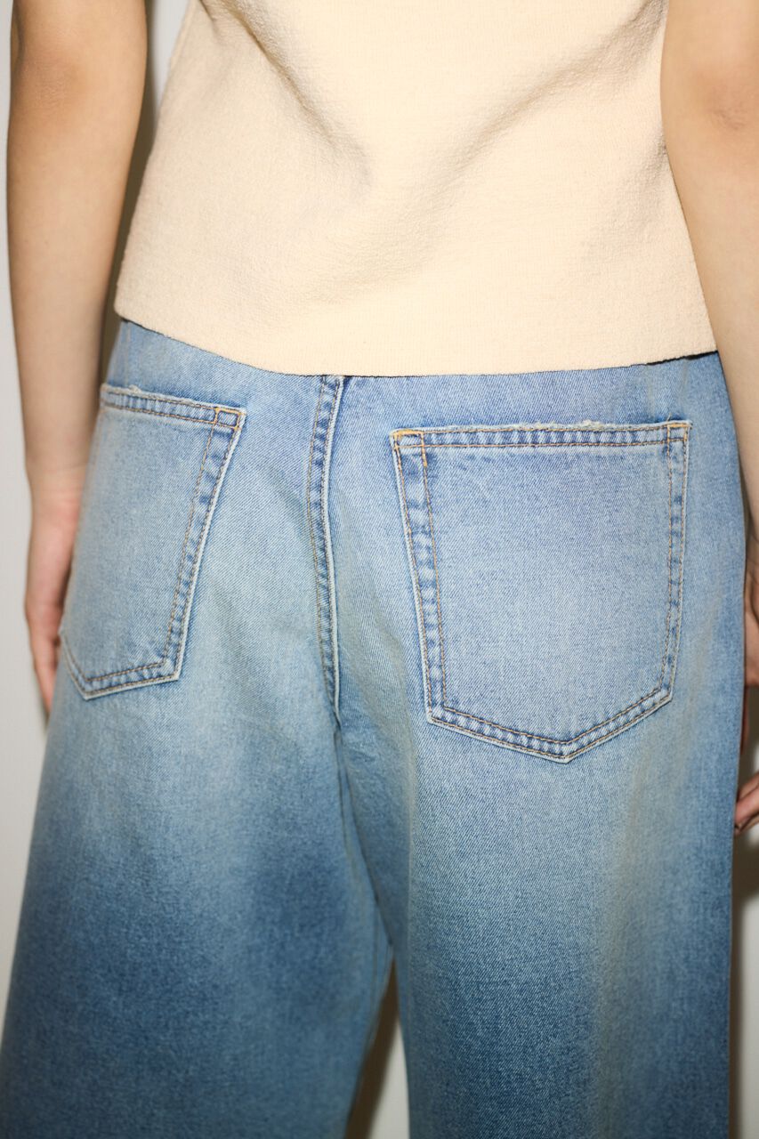 SLY「RIPPED HALF DENIM PT／BE」|デニム|