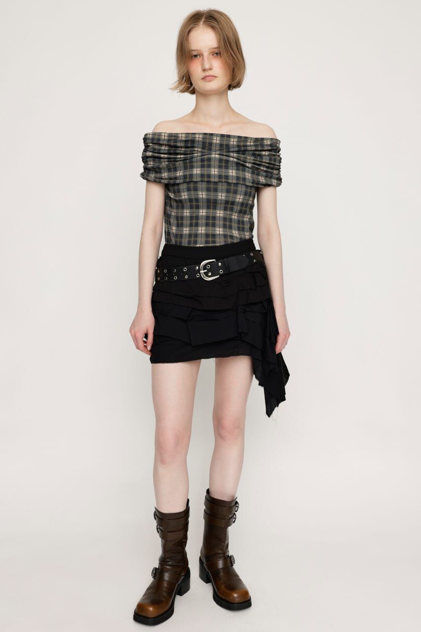 SLY「FRILL DRAPE スコート」|スカート|