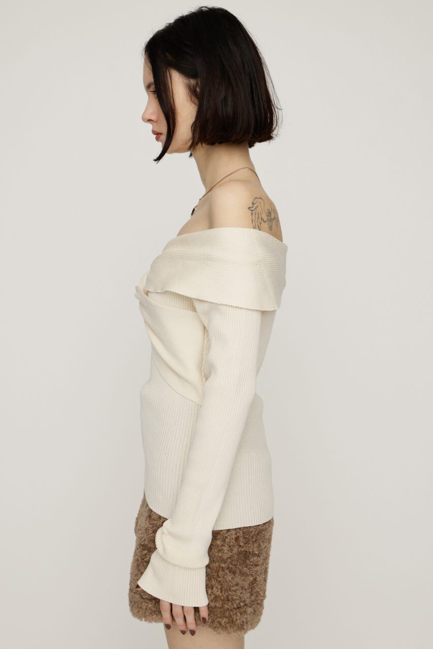 SLY「TWIST RIBBON KNIT トップス」|ニット・セーター|