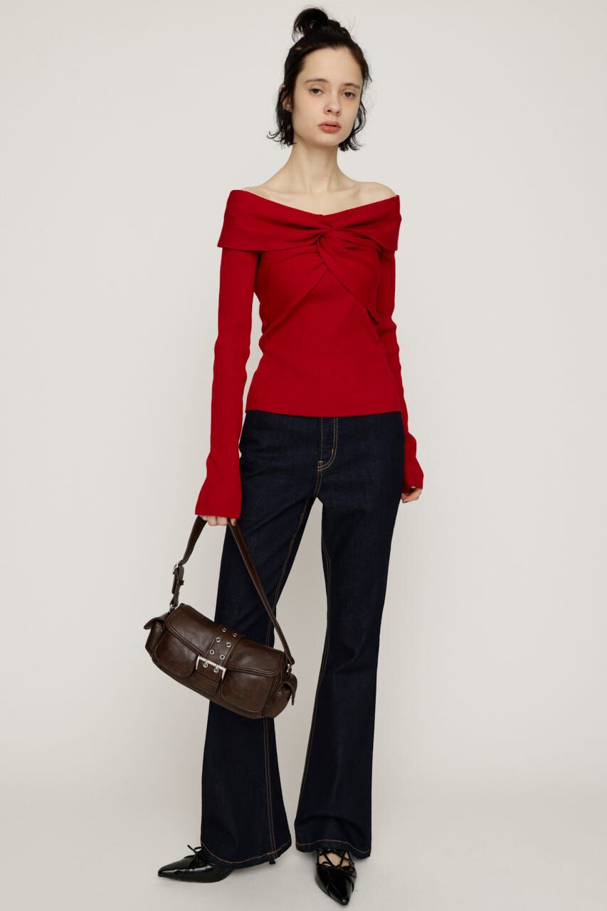 SLY「TWIST RIBBON KNIT トップス」|ニット・セーター|