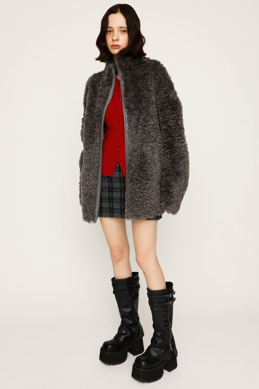 SLY「CURLED BOA ブルゾン」|ブルゾン・スタジャン|