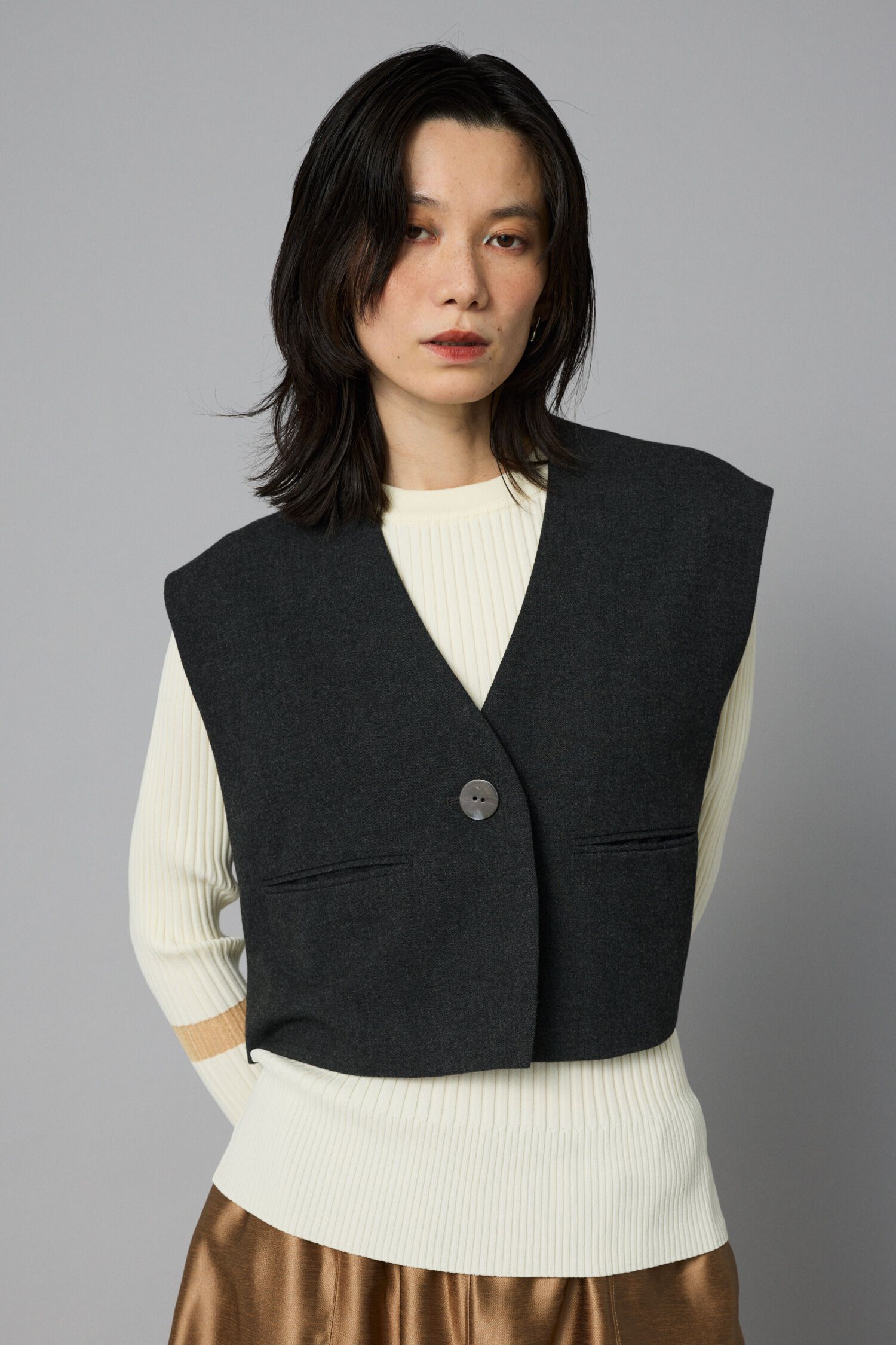 HeRIN.CYE「Box vest」|シャツ・ブラウス|C.GRY
