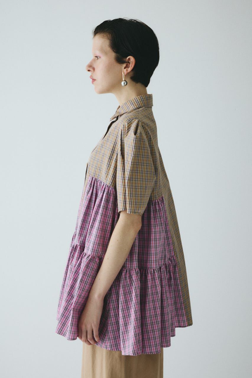 HeRIN.CYE「Side gather Aline blouse」|シャツ・ブラウス|