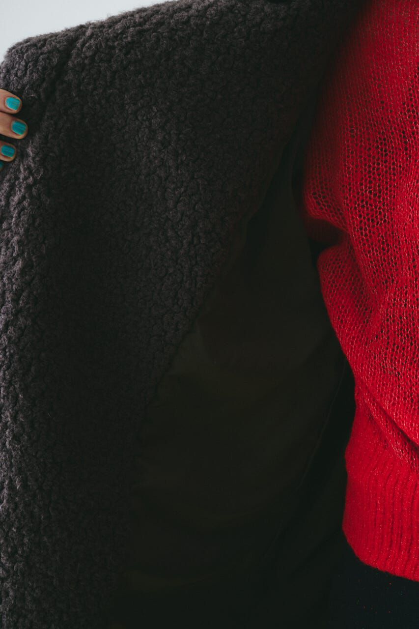 HeRIN.CYE「Stand collar boa coat」|その他|