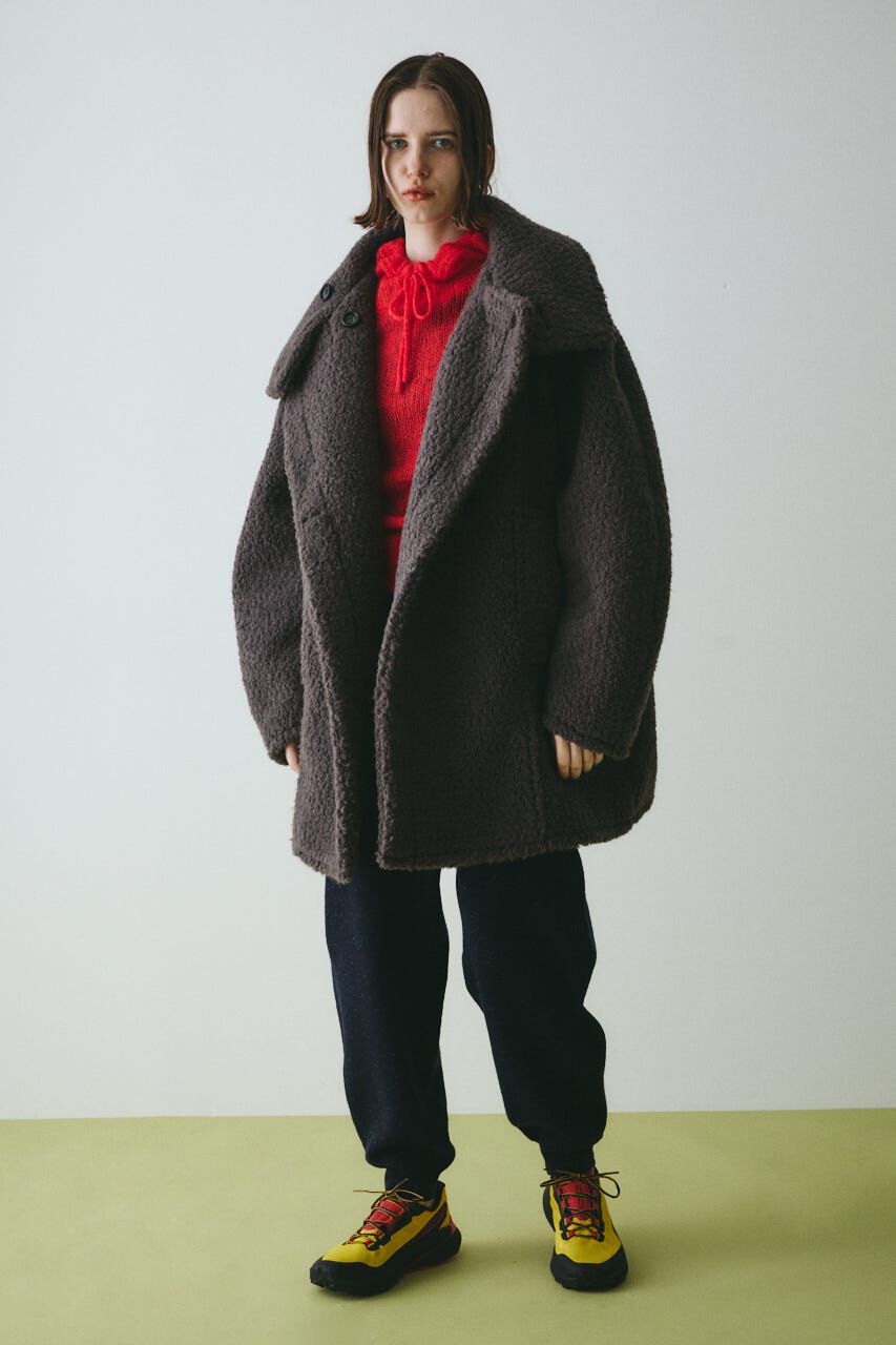 HeRIN.CYE「Stand collar boa coat」|その他|