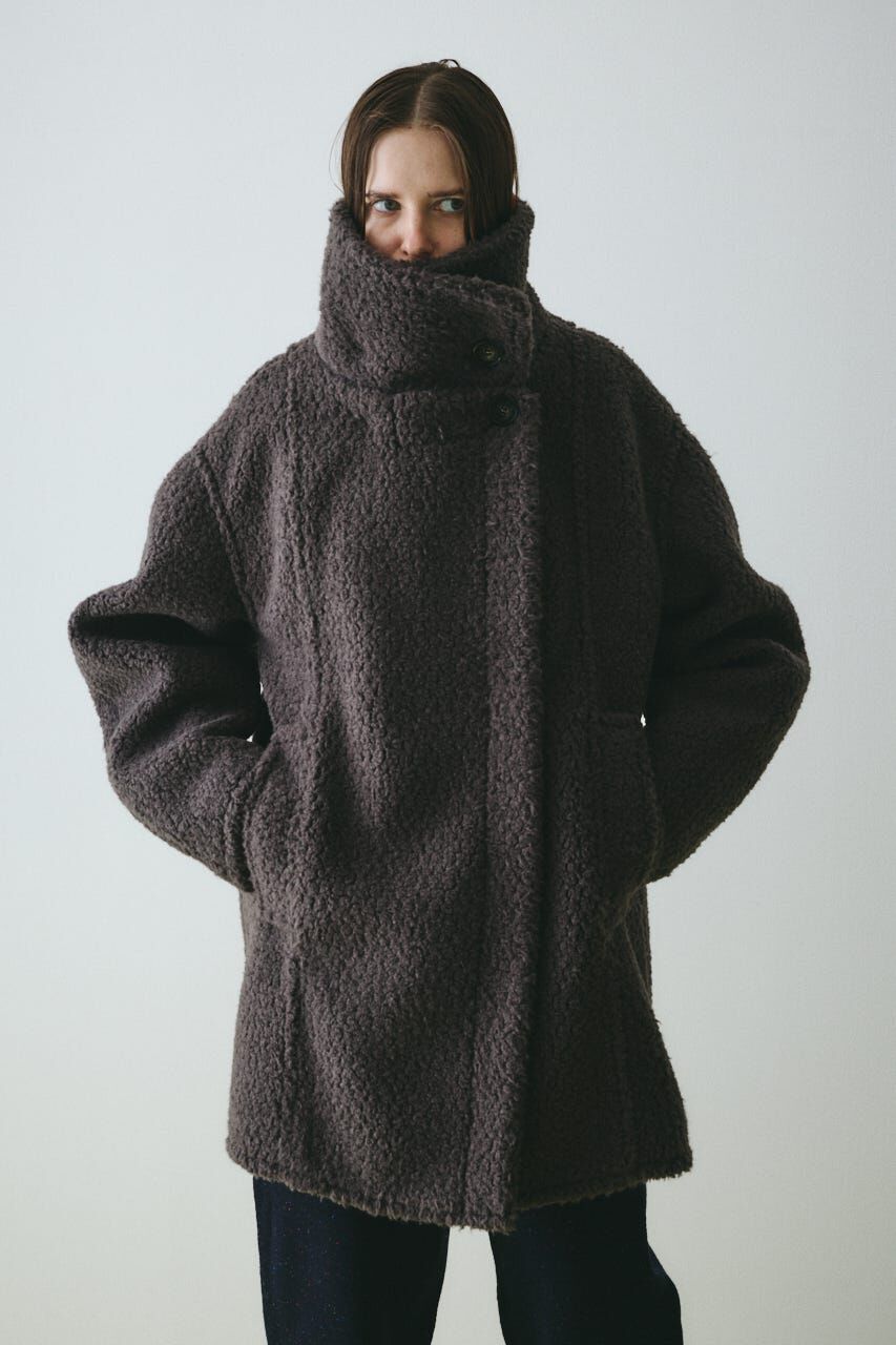 HeRIN.CYE「Stand collar boa coat」|その他|