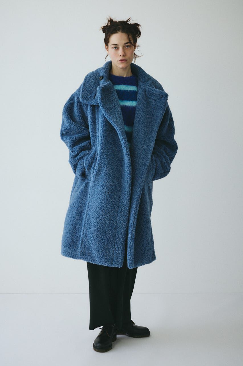HeRIN.CYE「Stand collar boa coat」|その他|D/BLU3
