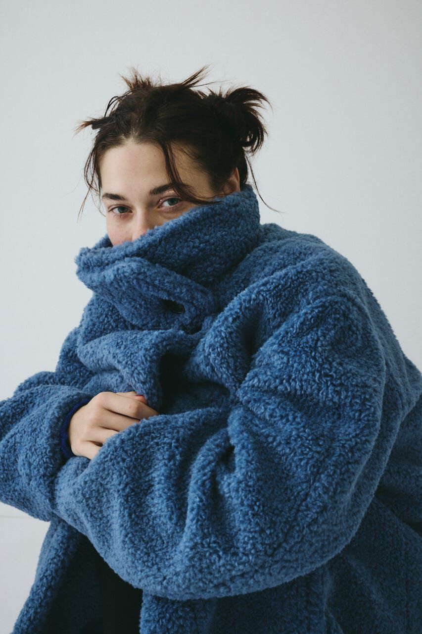 HeRIN.CYE「Stand collar boa coat」|その他|