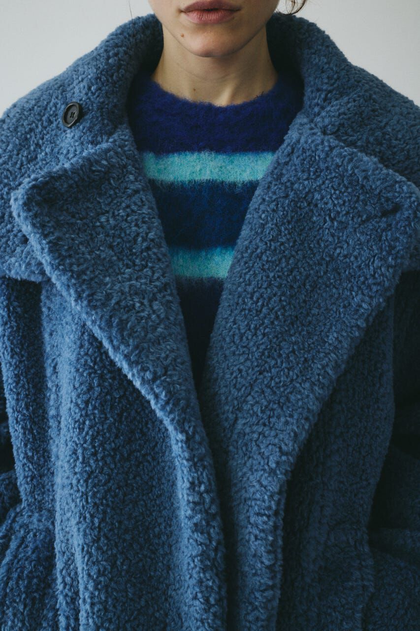 HeRIN.CYE「Stand collar boa coat」|その他|