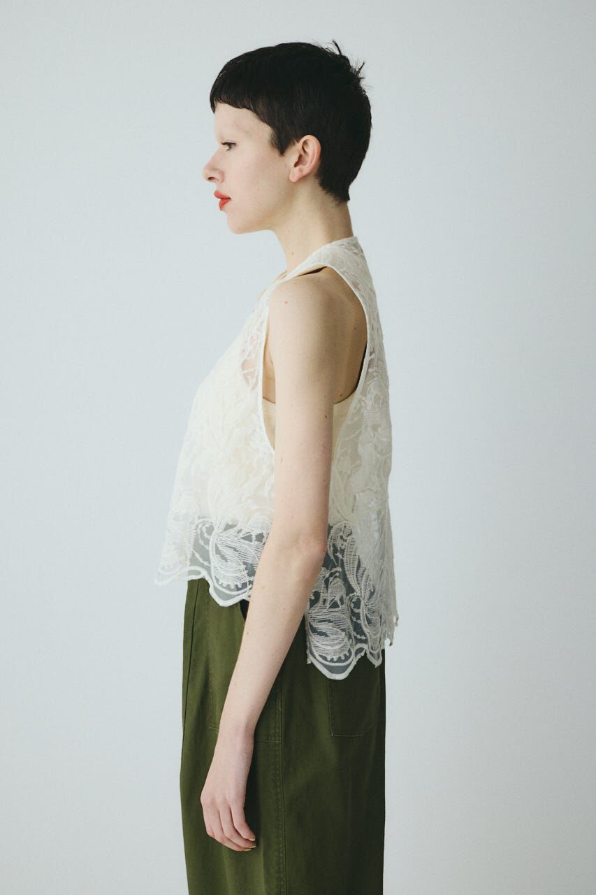 HeRIN.CYE「Lace vest」|ダウンベスト・ベスト|