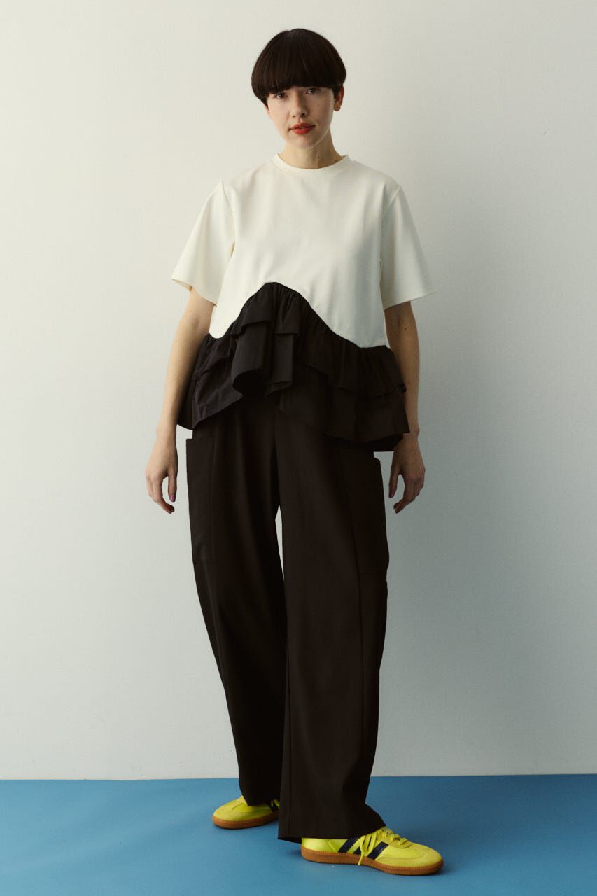 HeRIN.CYE「Frill hem ponte tops」|Tシャツ・カットソー|