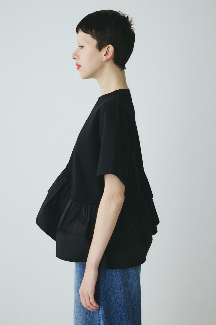 HeRIN.CYE「Frill hem ponte tops」|Tシャツ・カットソー|