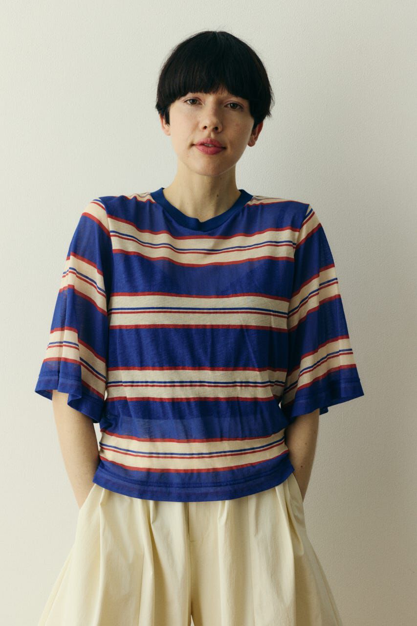 HeRIN.CYE「Border half tops」|Tシャツ・カットソー|