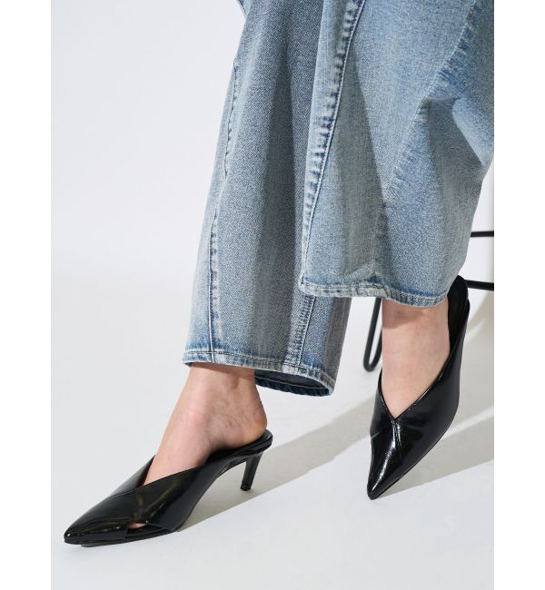 ELENDEEK「CROSS POINTED MULE」|その他|ブラック