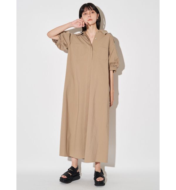 ELENDEEK「RELAXY SHIRT OP」|ワンピース|ベージュ