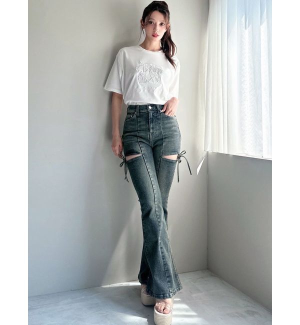 RESEXXY「エンブロイダリーロゴTシャツ」|Tシャツ・カットソー|