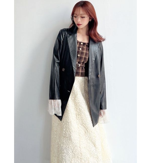 RESEXXY「カフスレースフェイクレザージャケット」|その他|