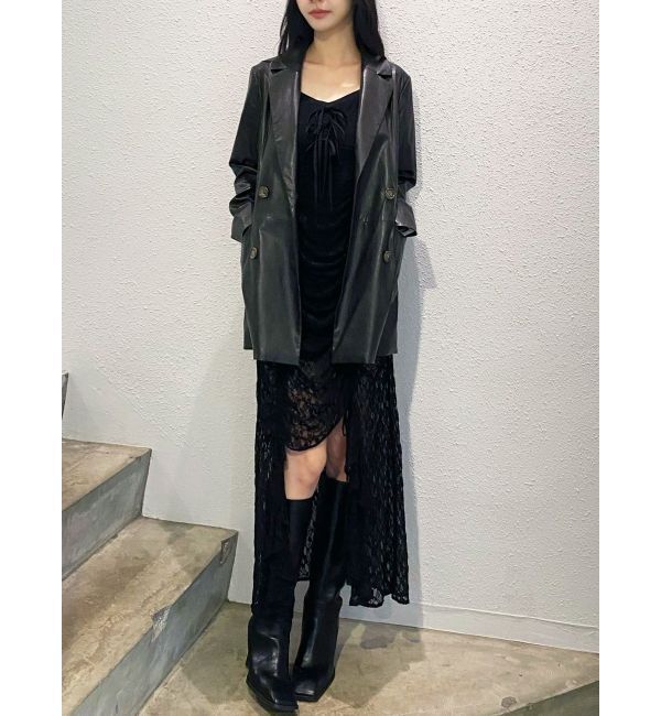 RESEXXY「カフスレースフェイクレザージャケット」|その他|