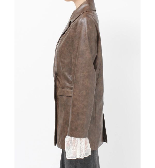 RESEXXY「カフスレースフェイクレザージャケット」|その他|