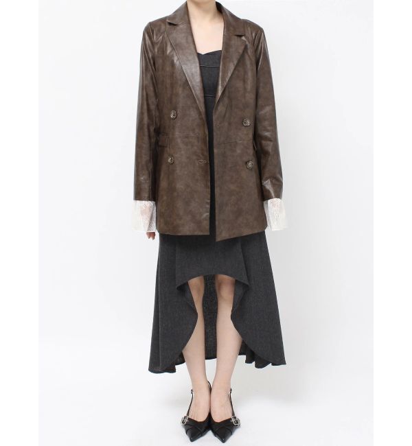 RESEXXY「カフスレースフェイクレザージャケット」|その他|