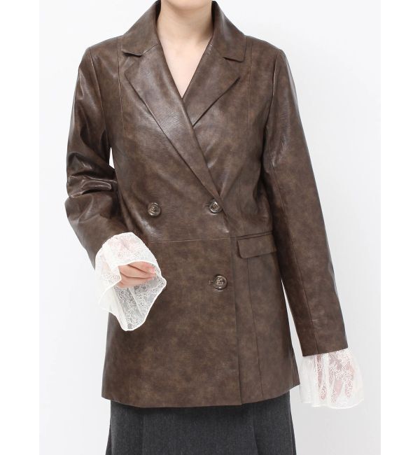 RESEXXY「カフスレースフェイクレザージャケット」|その他|