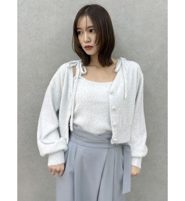 dazzlin「ミニシャギーラメニットキャミ」|キャミソール|