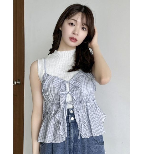 dazzlin「2WAYフルイドペプラムビスチェ」|キャミソール|