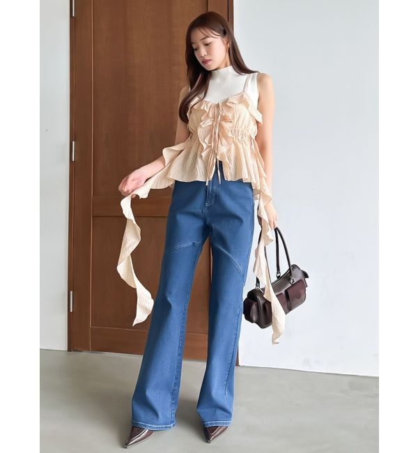 dazzlin「2WAYフルイドペプラムビスチェ」|キャミソール|