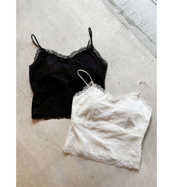 dazzlin「カップ付レースキャミソール」|キャミソール|オフホワイト