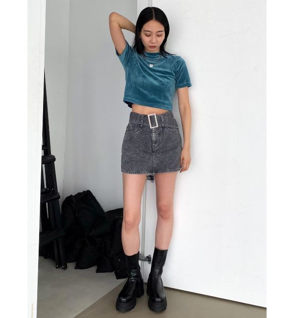 EMODA「ハイネックベロアトップス」|Tシャツ・カットソー|