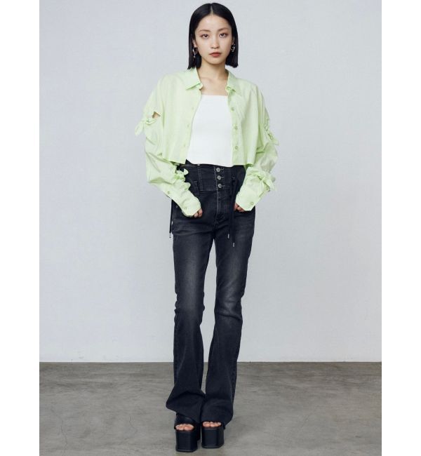 EMODA「ノットスリーブオーバーシャツ」|シャツ・ブラウス|