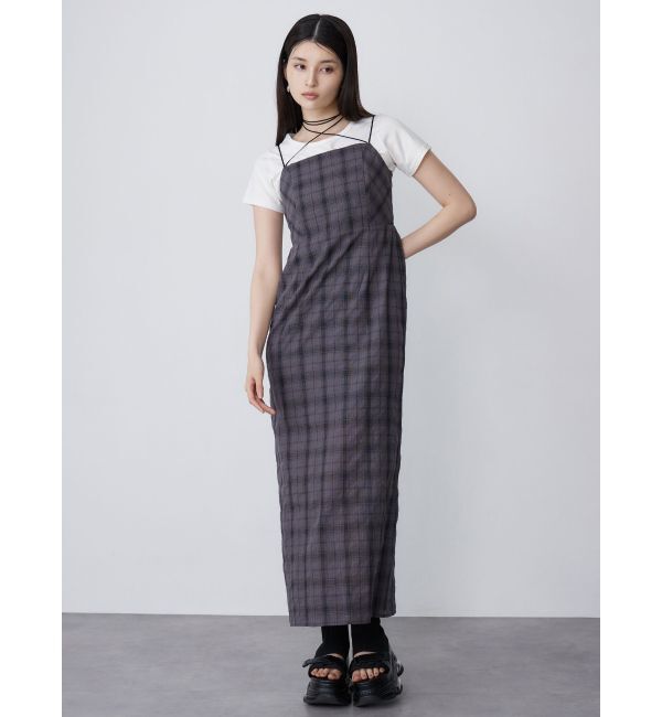 MURUA「2WAYチェックキャミワンピース」|ワンピース|