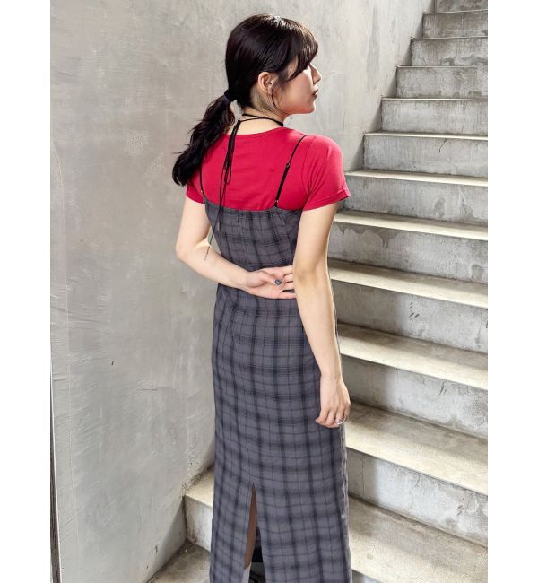 MURUA「2WAYチェックキャミワンピース」|ワンピース|