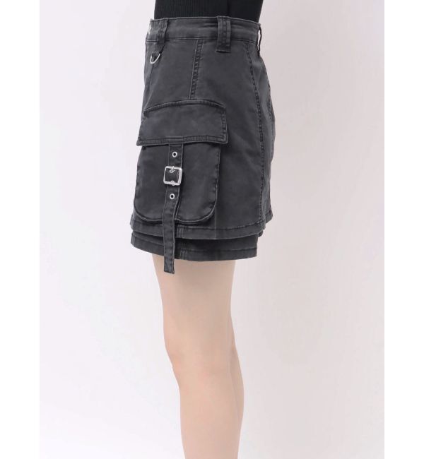 MURUA「ウォッシュカーゴスカートパンツ」|スカート|
