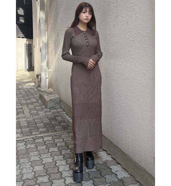 MURUA「リブニットロングワンピース」|ワンピース|