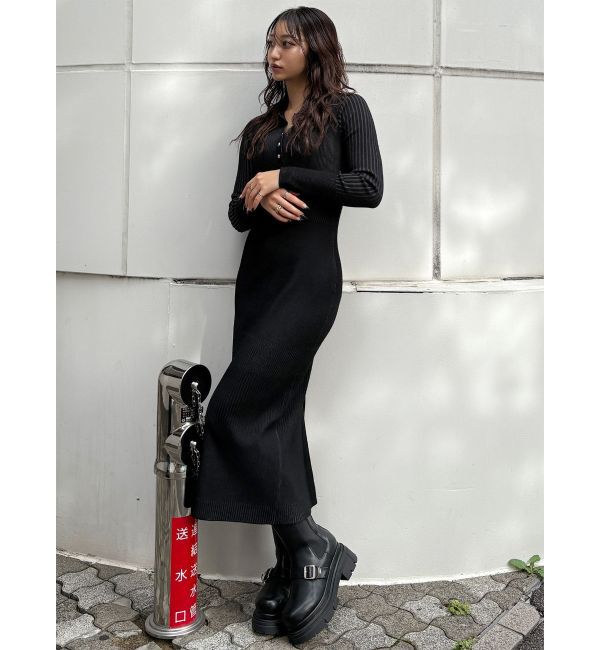 MURUA「リブニットロングワンピース」|ワンピース|