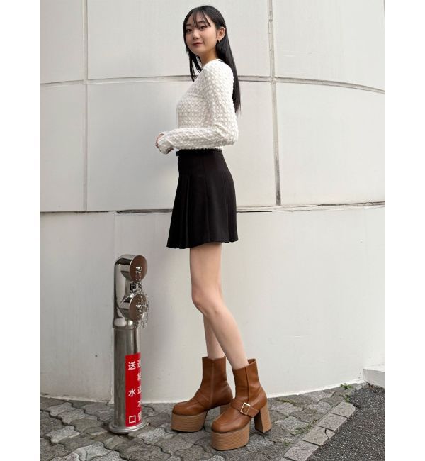 MURUA「ダブルプリーツミニスカート【セット販売対象】」|スカート|