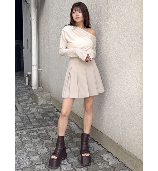 MURUA「ダブルプリーツミニスカート【セット販売対象】」|スカート|